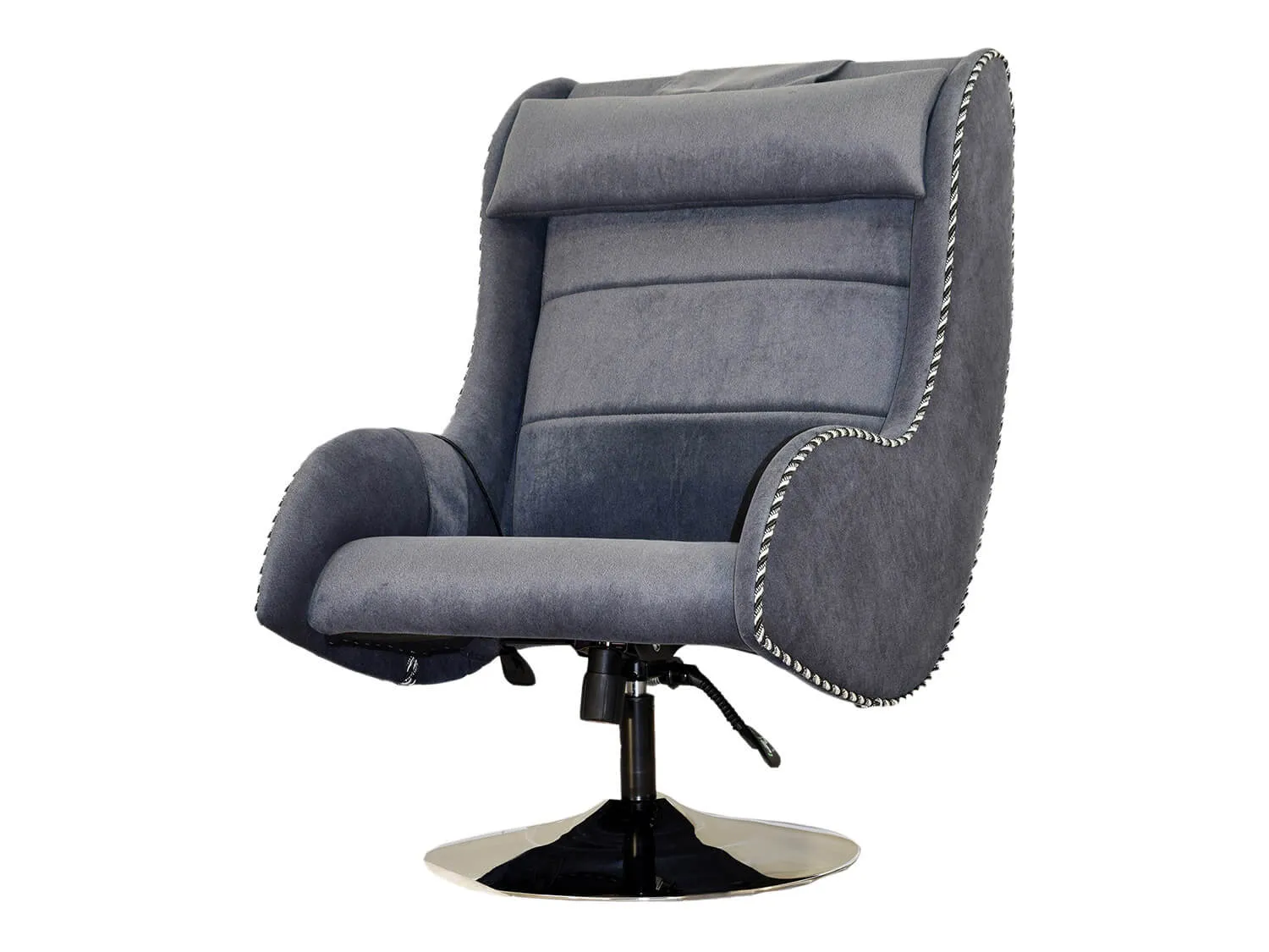Дизайнерское массажное кресло EGO Max Comfort EG3003 Серый (Микрошенилл) - 1 