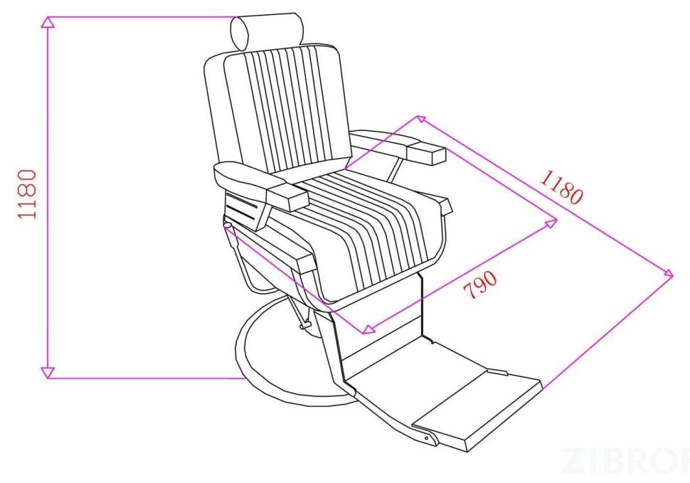 Парикмахерское кресло мужское A700 GRATEAU - 8 