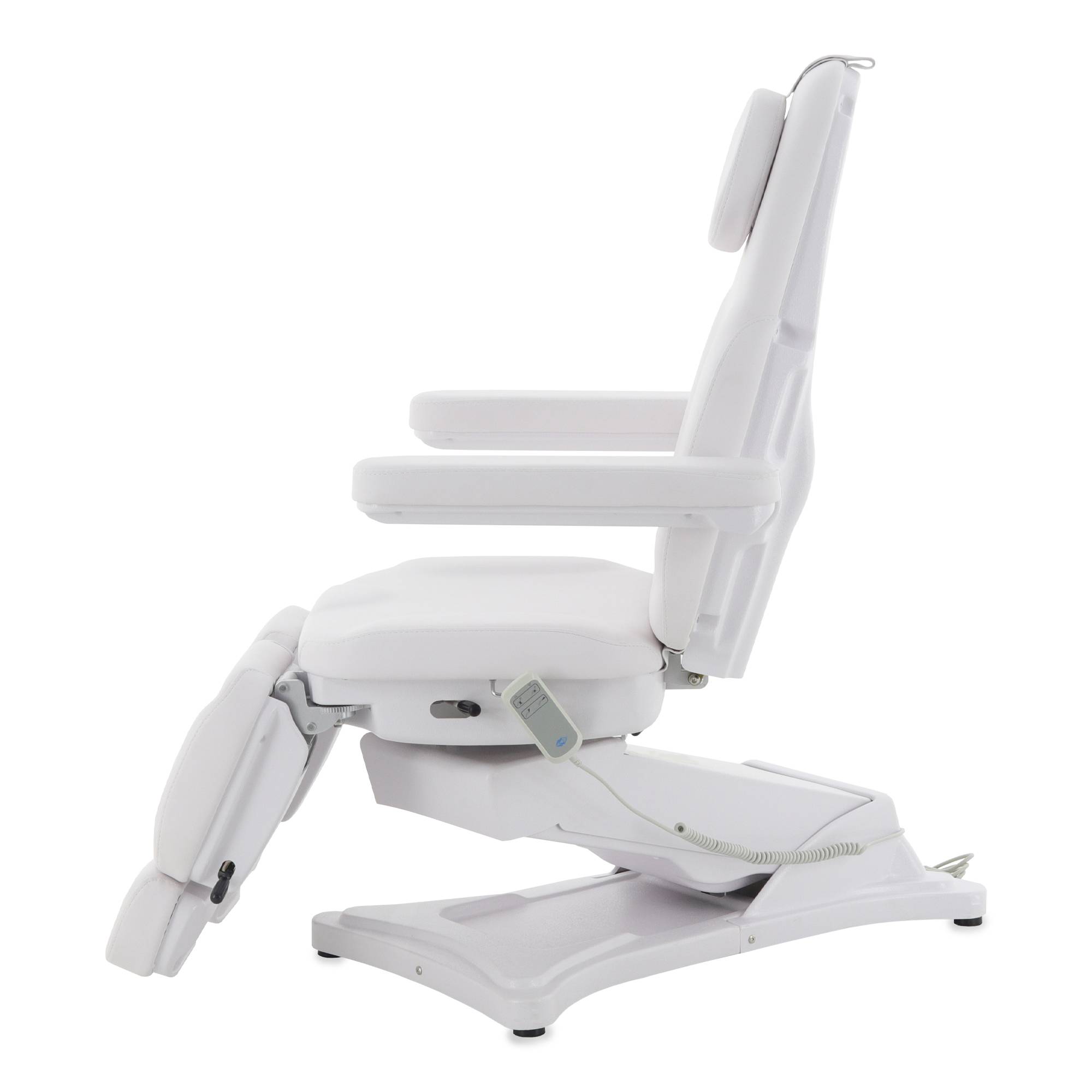 Педикюрное кресло электрическое 3 мотора Med-Mos ММКП-3/ КО-195DP00 с РУ БЕЛЫЙ с ножными педалями - 8 