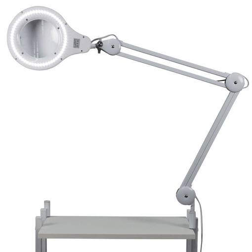 Диодная лампа косметологическая с увеличением, на ступице с кронштейном, регулируемая - 1 