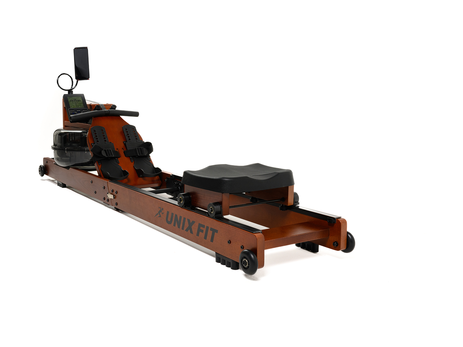Гребной тренажер UNIX Fit Wood Rower Dark - 14 