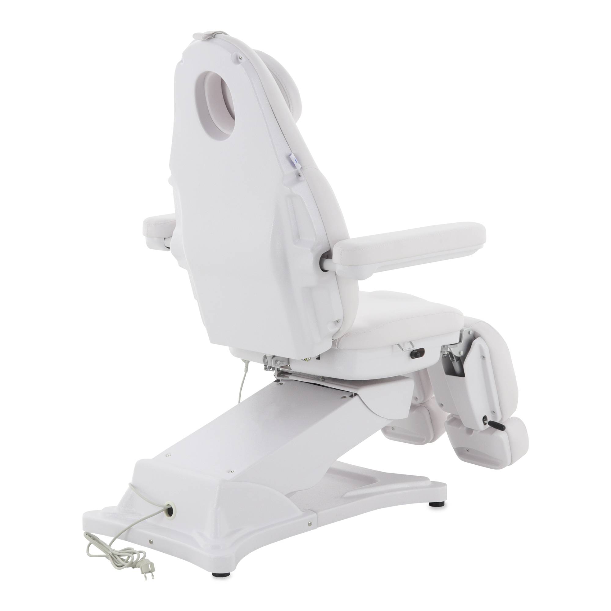 Педикюрное кресло электрическое 3 мотора Med-Mos ММКП-3/ КО-195DP00 с РУ БЕЛЫЙ с ножными педалями - 6 