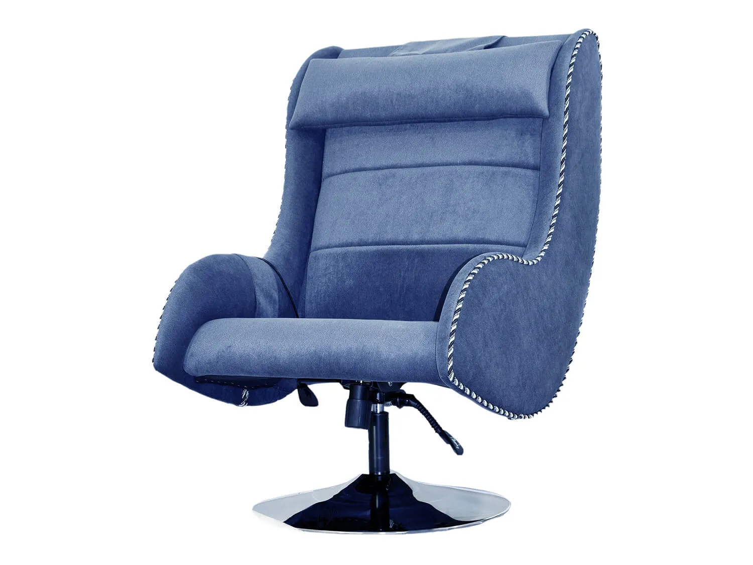Дизайнерское массажное кресло EGO Max Comfort EG3003 Синий (Микрошенилл) - 1 